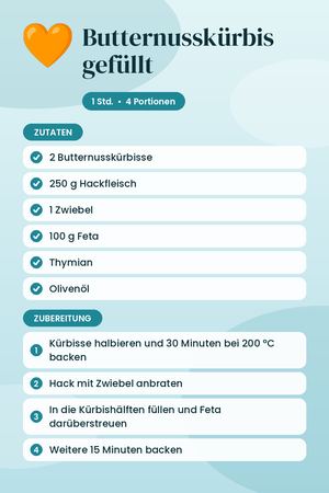 Butternusskürbis gefüllt