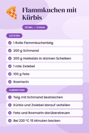 Flammkuchen mit Kürbis