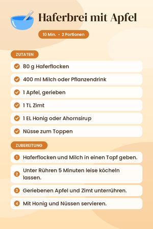 Haferbrei mit Apfel