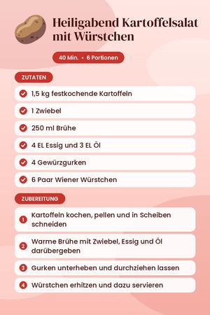 Heiligabend Kartoffelsalat mit Würstchen