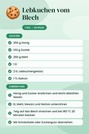 Lebkuchen vom Blech