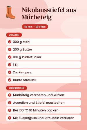 Nikolausstiefel aus Mürbeteig