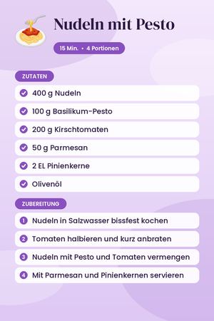 Nudeln mit Pesto