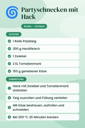 Partyschnecken mit Hack