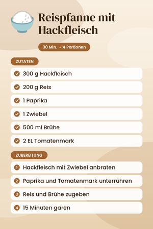 Reispfanne mit Hackfleisch