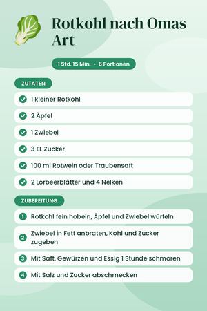Rotkohl nach Omas Art