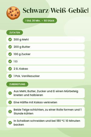 Schwarz-Weiß-Gebäck