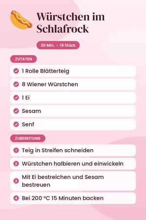 Würstchen im Schlafrock