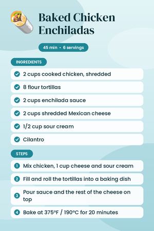 Baked Chicken Enchiladas