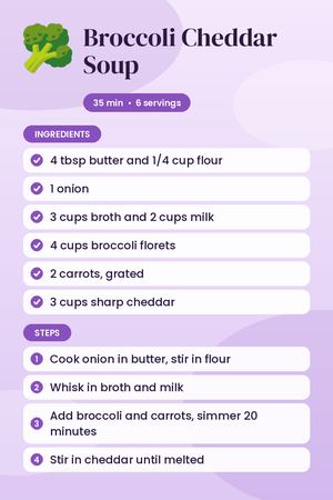 Broccoli Cheddar Soup
