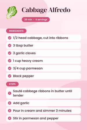 Cabbage Alfredo