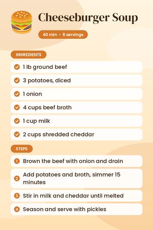 Cheeseburger Soup