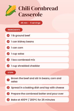 Chili Cornbread Casserole
