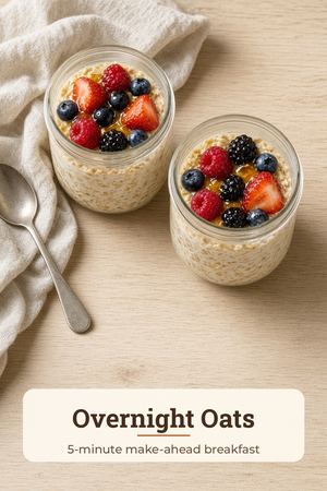 Overnight Oats with Chia and Berries