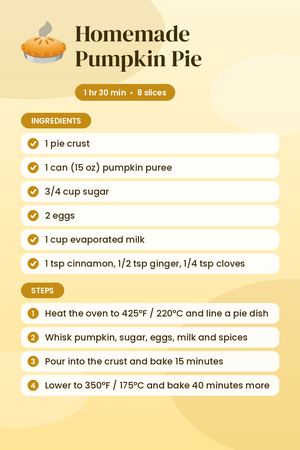 Homemade Pumpkin Pie