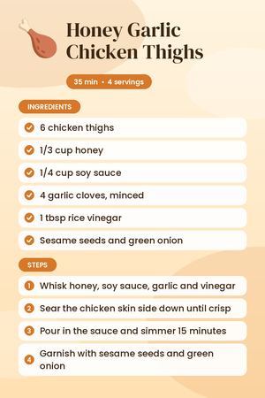 Honey Garlic Chicken Thighs