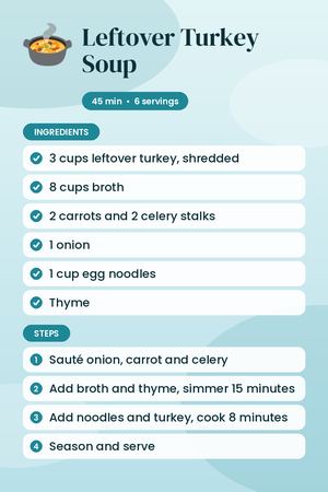Leftover Turkey Soup