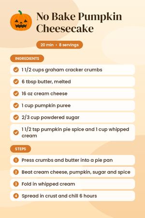 No Bake Pumpkin Cheesecake