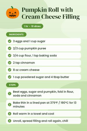 Pumpkin Roll with Cream Cheese Filling