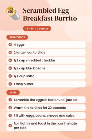 Scrambled Egg Breakfast Burrito