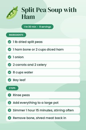 Split Pea Soup with Ham