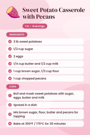 Sweet Potato Casserole with Pecans